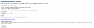 Upload options